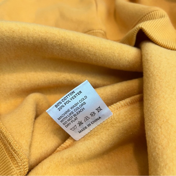 PARKE Varsity Mockneck Sweatshirt Apricot L/XL Oversized Unisex - Picture 6 of 9